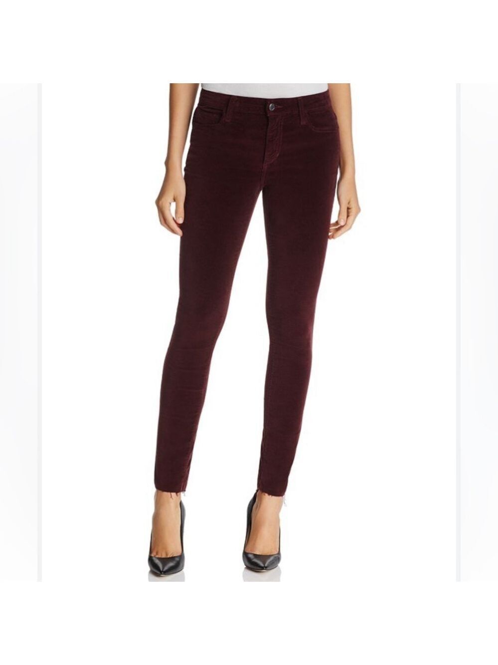 Womens Joe’s Icon Mid rise skinny ankle jeans in merlot. Size 28